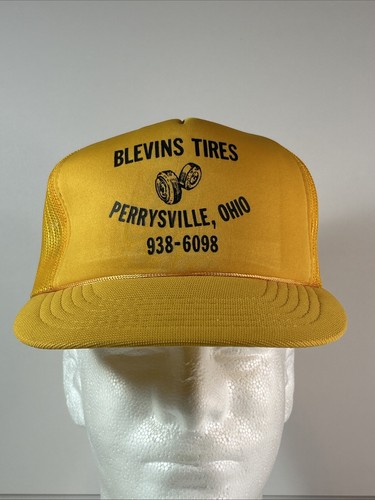 De colección Blevins Neumáticos Gorra Sombrero Snap Back Camionero Malla Cuerda Ala Perrysville OH - Imagen 2 de 11