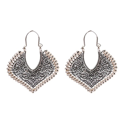 Mujeres Boho Patrón Retro Puño Ahuecado Elegante Gancho Pendientes Joyería Regalo - Imagen 124 de 140