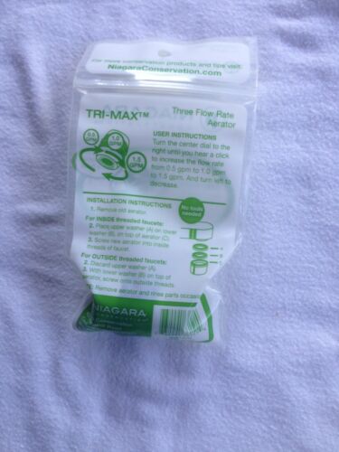 Niagara N3615CH Tri-Max Twist Select 3 Flow Rate Aerator,.5/1.0/1.5 gpm, Kitchen - Picture 4 of 9