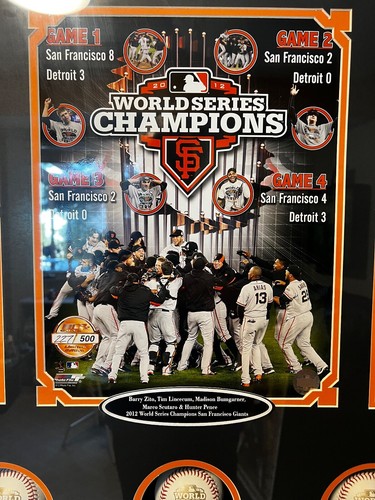Serie Mundial SF Giants 2012 5 balón firmado y enmarcado #227 de 500. - Imagen 7 de 9