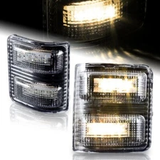 For 2008-2016 Ford Superduty Side Mirror Amber LED Running Signal Lights Clear