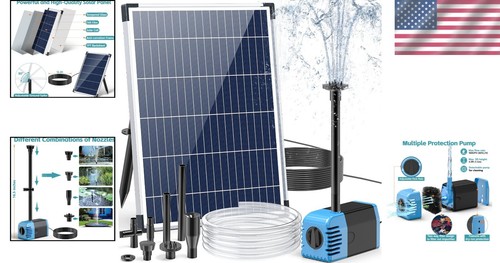 High-Efficiency Solar Powered Pump for Outdoor Water Features - 4.9 ft Lift - Picture 2 of 11