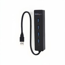 StarTech 4 Port Portable SuperSpeed USB 3.0 Hub with Built-in Cable