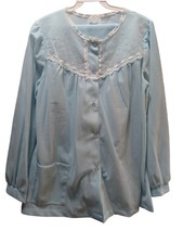 Carole vintage New 34 blue long sleeve Pajamas lightweight fleece small / medium