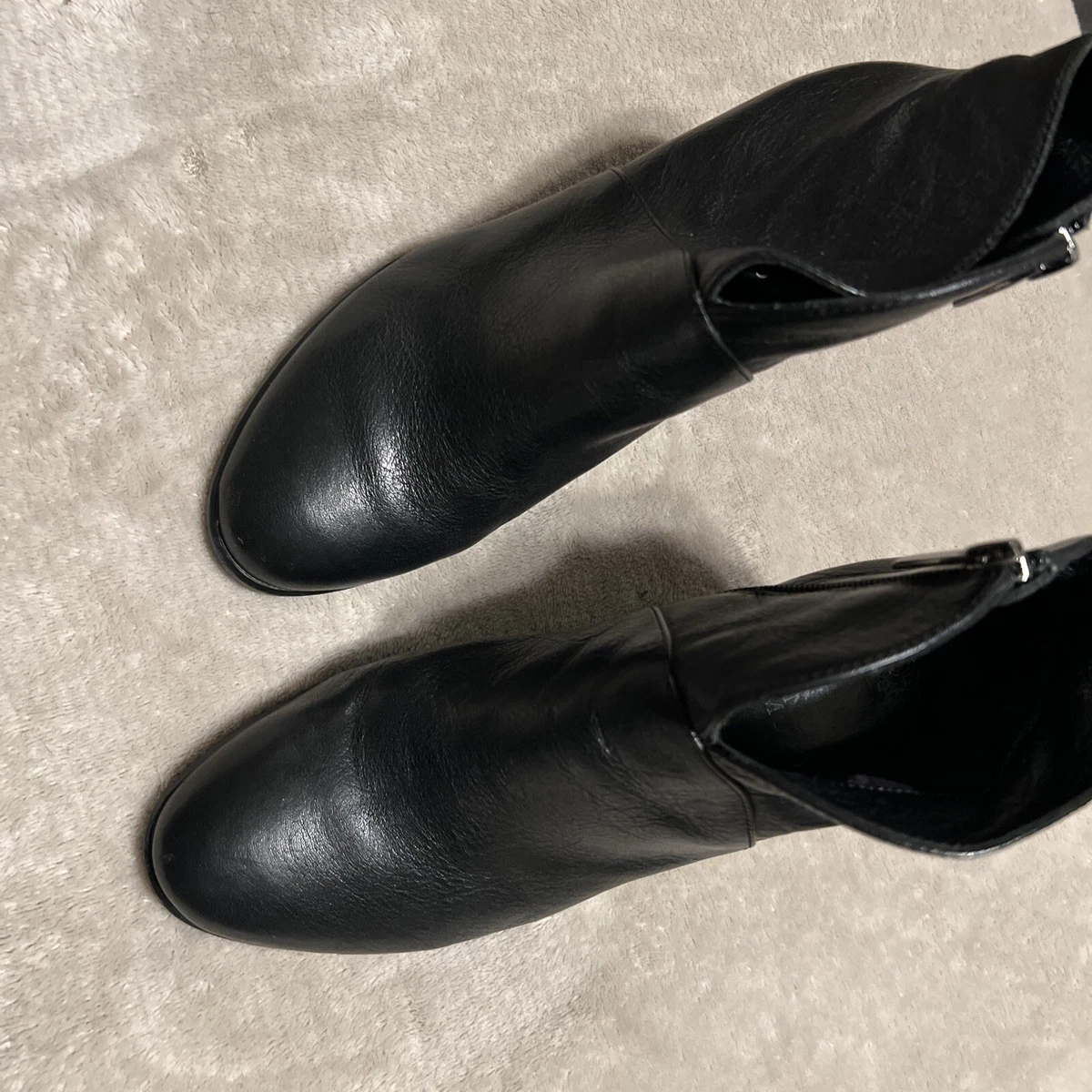 Vince camuto black leather booties cheap