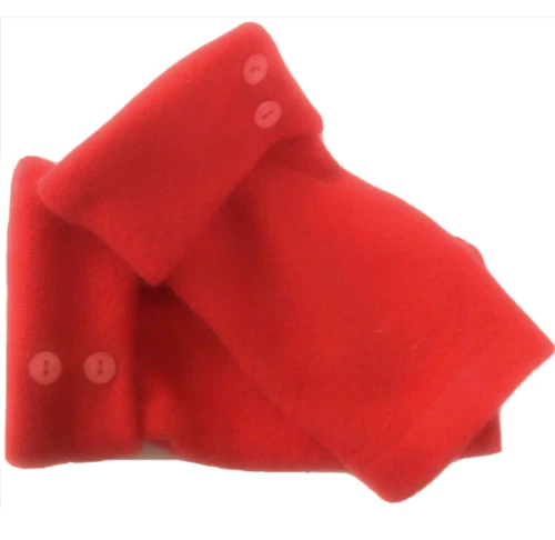 FINGERLESS GLOVES RED 100% MERINO WOOL ONE SIZE S M L OS MITTENS ARMWARMERS CUFF