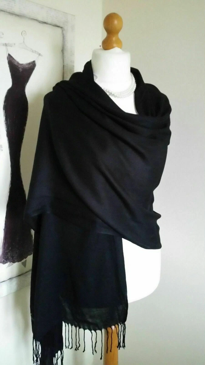 Black sales pashmina wrap