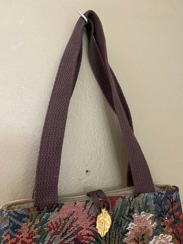 MARLENE BUCKWALTER TOTE BAG Purse Handmade Original Design Leaf Brocade Fringe - Picture 4 of 8