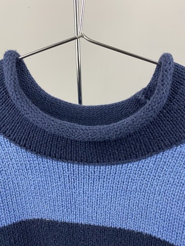 LANDS END sweater, Sz S (6-7), Blue Striped, Unisex, Warm - Picture 2 of 6