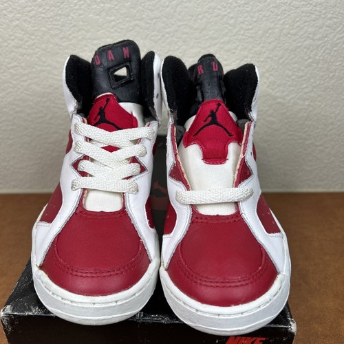 DS NIKE 1991 Sky Jordan VI 6 Carmine VTG OG US Kids 13.5 1990s w/ Box 8991 Boys - Picture 6 of 16
