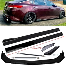 For Kia Optima/K5 &Si 78.7" Side+Skirt Rear Front Bumper Lip Splitter