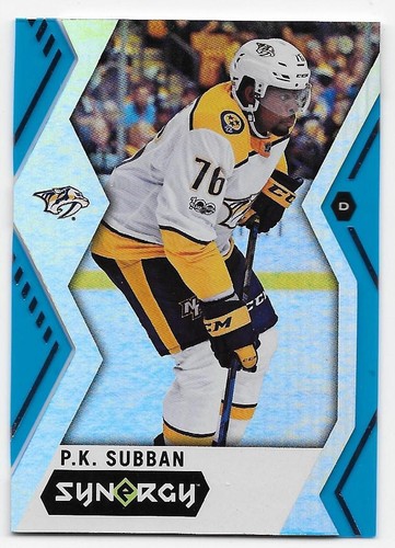 17/18 UPPER DECK SYNERGY BLUE PARALLEL Hockey (#1-50) U-Pick From List - Picture 5 of 30