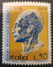 Italy Stamps, Scott 1084, MNH, Leon Bautista Alberti, 1972