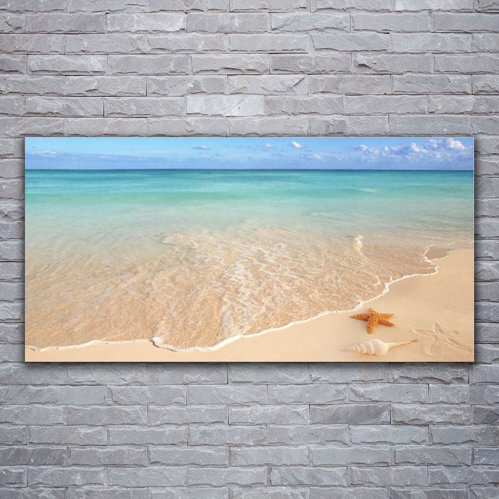 Tableau en verre 120x60 cm pour illuminer un mur sombre paysage plage
