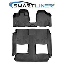 SMARTLINER Custom Fit Floor Mats 3 Row Liner Set 2008-2020 Dodge Grand Caravan