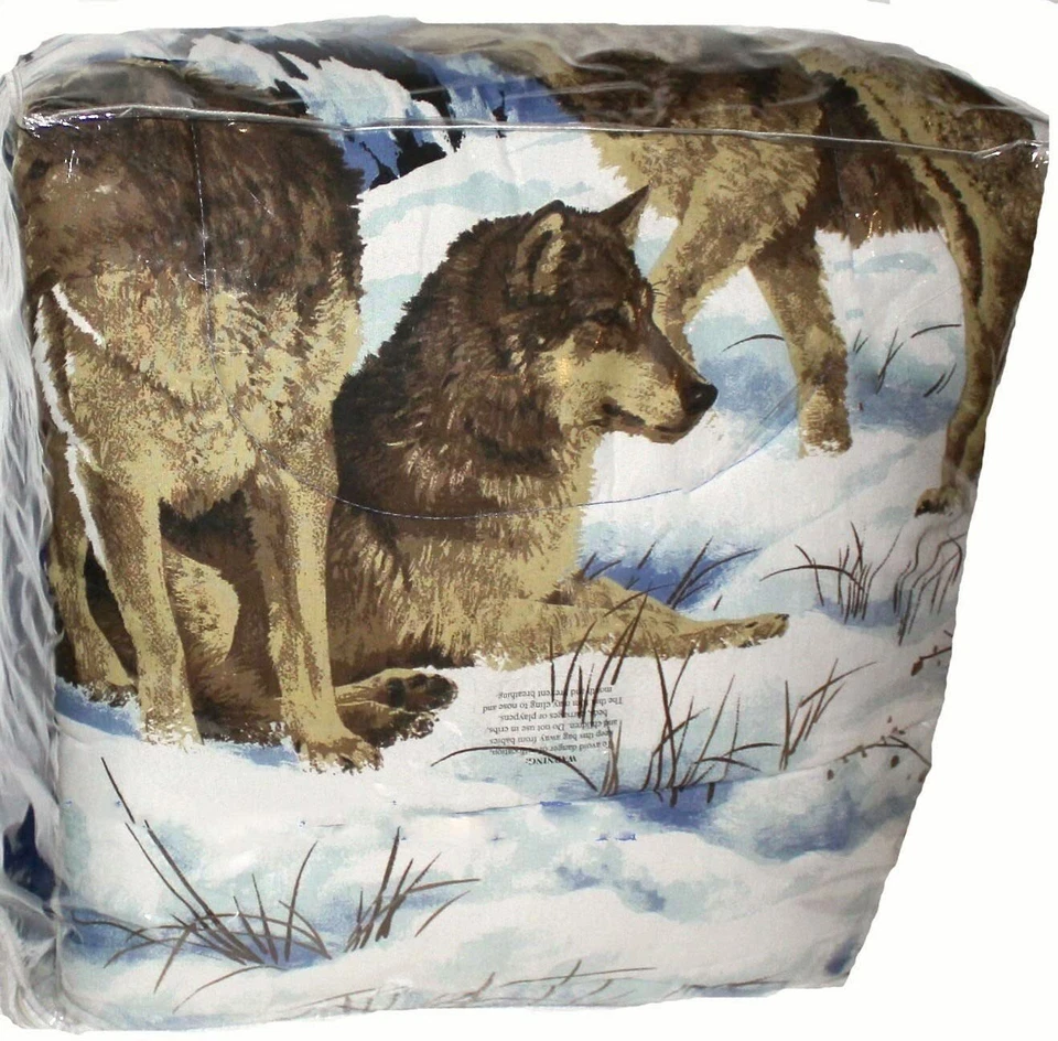 MIDNIGHT WOLVES Bed In Bag Howling Pack Wolf Bedding Blue Comforter & Sheet Set - Image 4 of 4