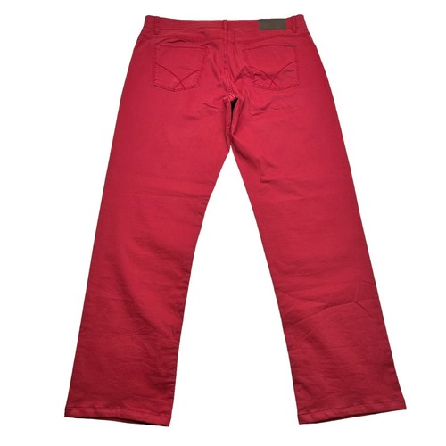 BRAX Pants Men's 36x30 Red Stretch Cooper Fancy Chino Regular Fit Golf - Picture 2 of 14