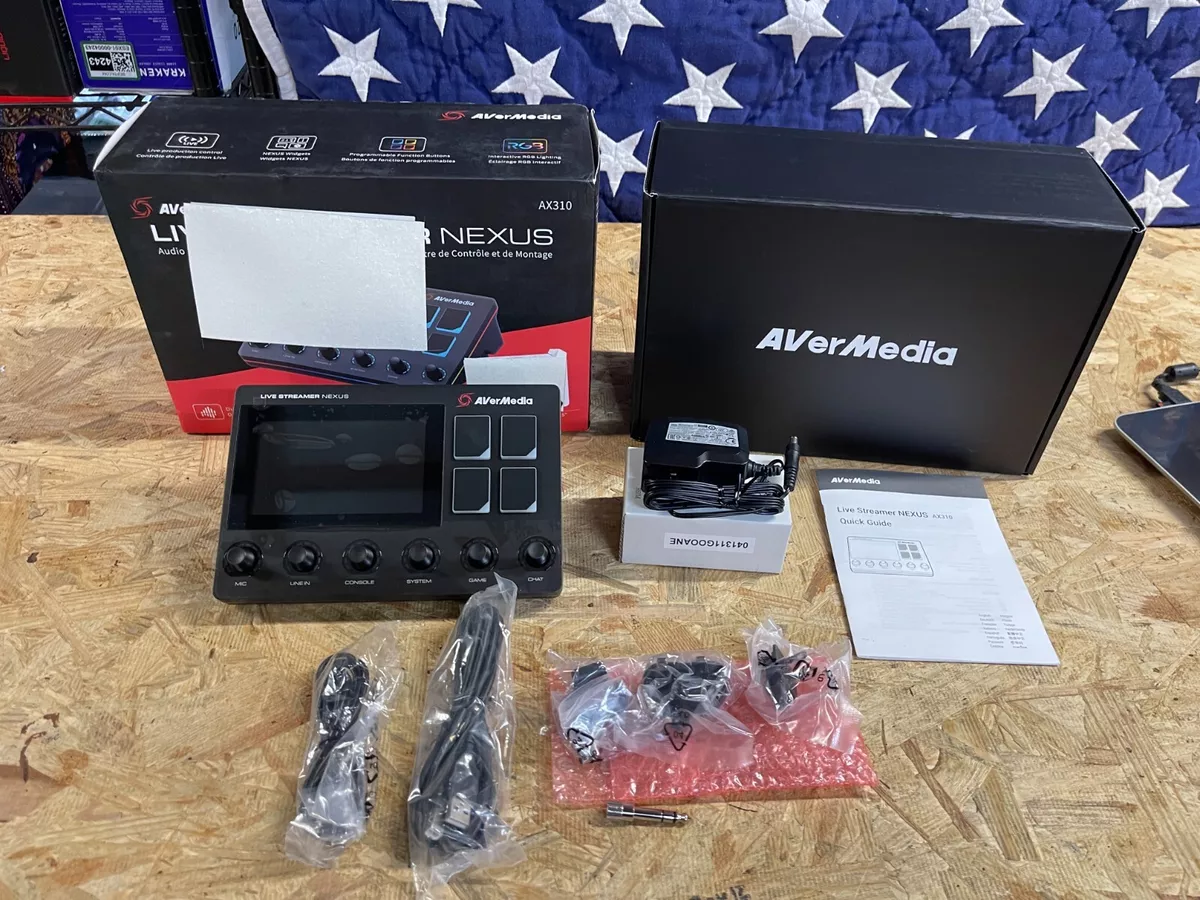 AVerMedia Live Streamer NEXUS AX310 Audio Mixer & Distributor Control Center NEW