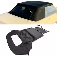 Black Soft Top with Plastic Window FOR 1983-90 1993 Ford Mustang Convertible 2DR