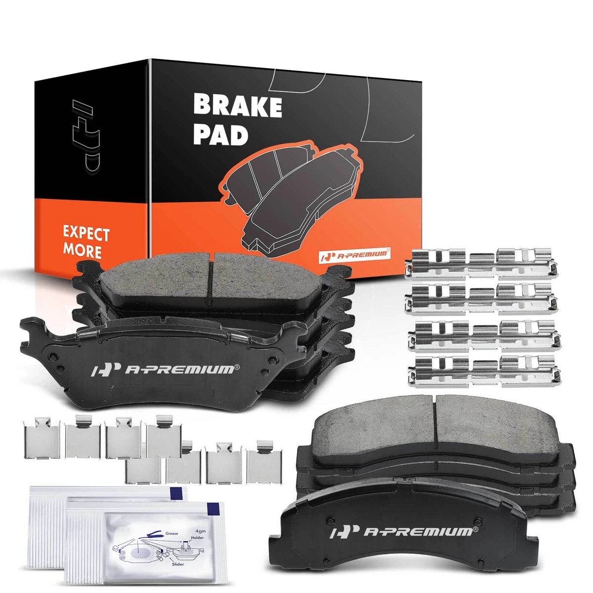 Front Ceramic Brake Pad For 2012 2013 2014 FORD F-150 All 6-Lug F-150 2015 -2017