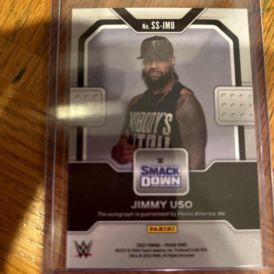 Jimmy Uso Sensational Signatures WWE 2022 PRIZM Sticker Signed