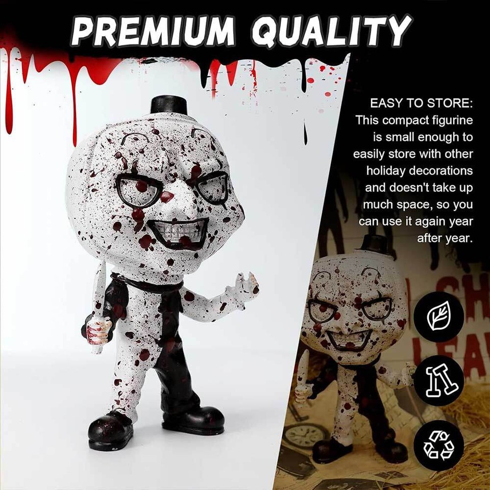 For Terrifier Action Figure Art The Clown Horror Killer Sculpture