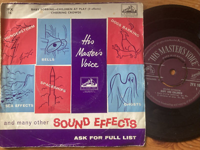 1964 HIS MASTER'S VOICE HMV SOUND EFFECTS EP 7FX 16 BABY CHILDREN CHEERING CROWD