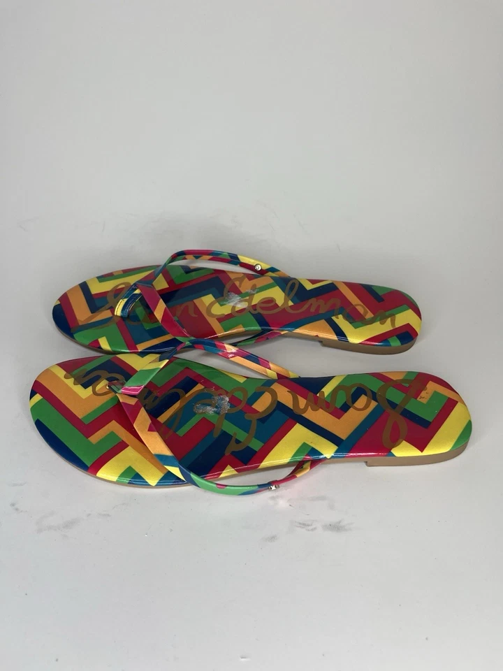 Sandalias chanclas Sam Edelman para mujer talla 9 multicolor sintéticas planas Foto 3 de 4