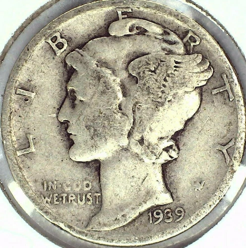 1939-P Mercury Dime - VERY FINE - Free Shipping