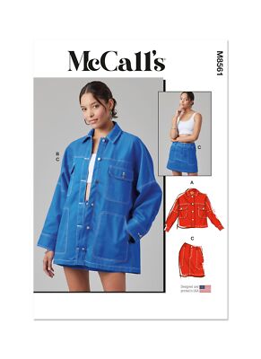 Misses' Jacket in Two Lengths and Skirt Sewing Pattern Packet Design Code M85...