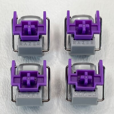 *US Ship* Razer Keyboard 4X Purple & White Clicky Optical Replacement Switches
