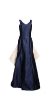 Musani Couture Long Dress with Tippet Dark Blue Size 6