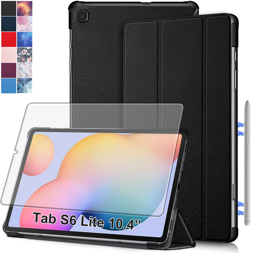 Custodia protettiva Lonfeid + pellicola protettiva 9H vetro per Samsung Galaxy Tab S6 Lite 10.4 -3