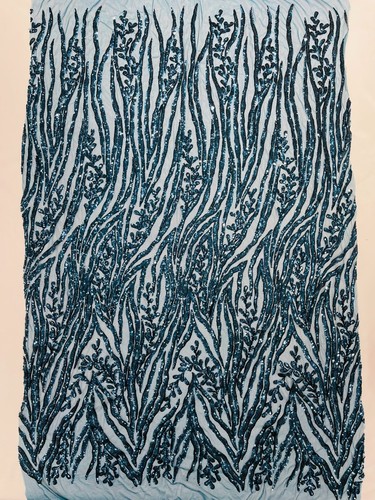 Vine/Root Sequin 4 Way Stretch Mesh Fabric, by The Yard. - Picture 84 of 98