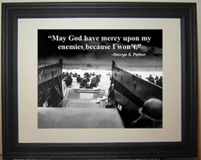 George S. Patton D-Day WWII World War 2 Famous Quote Framed Photo Picture 