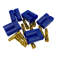 5 Pack - 5 Male EC5 / Losi Style Bullet Connector Plugs