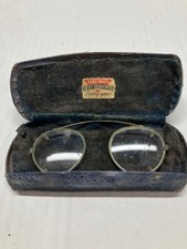 Ladies Vintage Wire Rim Eye Glasses with Case