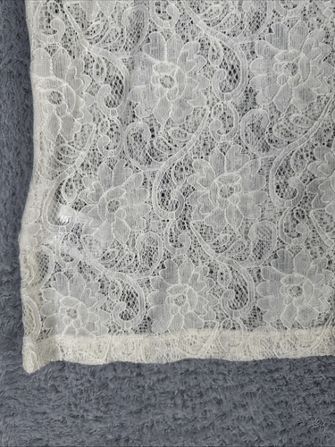 Eddie Bauer Women's Fairy Whimsy Feminine Sheer Lace Cap Sleeve Top XL Cream - Picture 2 of 13