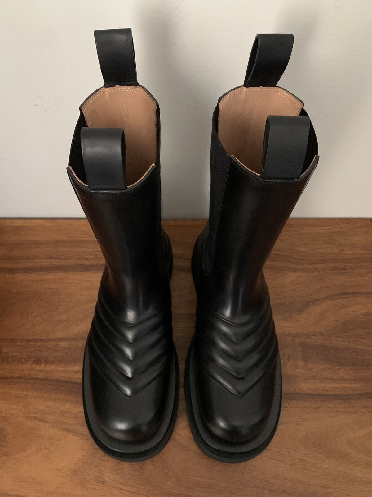 Bottega Veneta Runway Black Chevron 