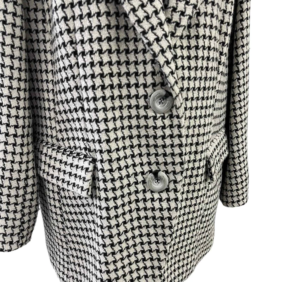 Blazer de lana vintage Linea by Louis Dell 'Olio negro blanco 14? Foto 3 de 4