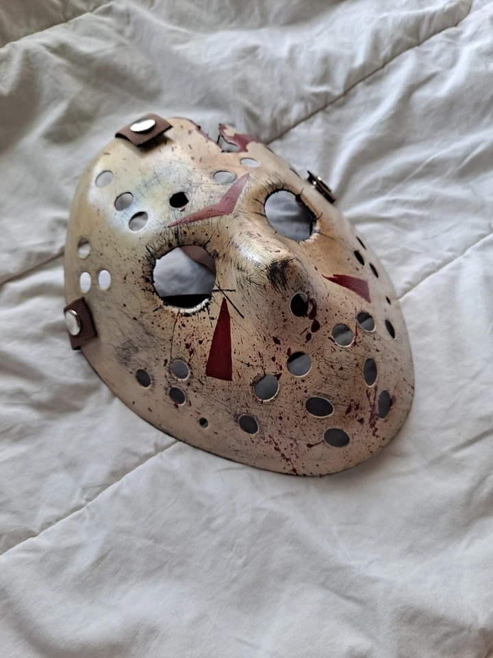 Jason voorhees Friday the 13th Part 3/4 THIN LIGHTWEIGHT mask hand painted - Image 3 of 4