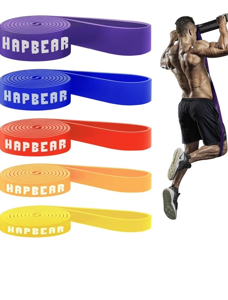 HAPBEAR Pull Up Assistance Bands - Pull Up Bands - Resistance Bands - Exercis...