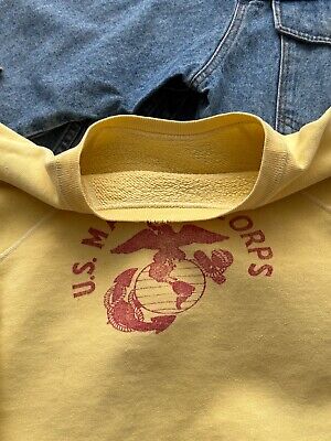1950s Vintage Military US Marine Corps Yellow Stenciled 1950s Vintage Military US Marine Corps Yellow Stenciled