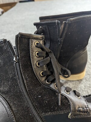 Faranzi Boots Mens 14 Black Lace Up Boots FB4520 | eBay display picture 1