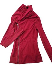 Lululemon BHAKTI Yoga Women's 2 Cranberry Performance Layered Full Zip Jacket