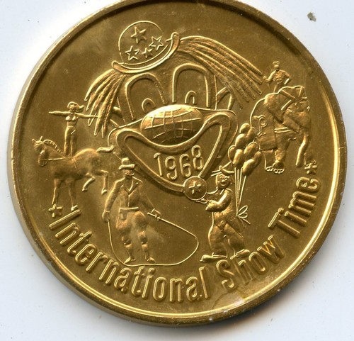 Mardi Gras Doubloon Krewe of Pegasus 1968 Aluminum Gold - Picture 2 of 2