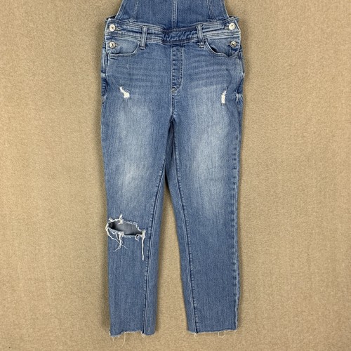 Mono Paige Hi Rise Sierra 26 Azul Recto Denim Babero Jean Dobladillo Crudo Envejecido - Imagen 3 de 13
