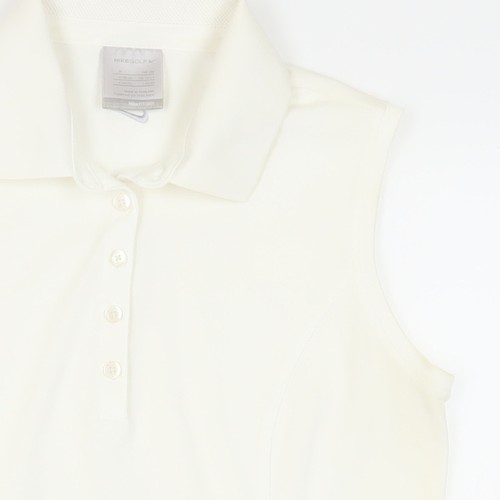 Nike Women's White Sleeveless Polo Shirt Size M - Picture 6 of 12