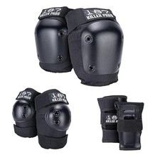 187 Killer Pads Six Pack Pad Set, Elbow Pads, Knee Large/X-Large, BLACK