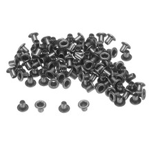 100set Tiny Grommets Kit Metal Eyelets 2mm Grommet for Shoes Clothes Dark Grey